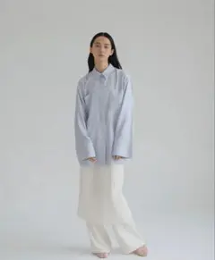 sheer chambray half coat - メルカリ
