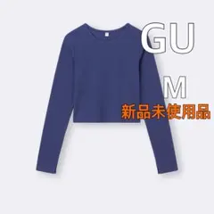 GU リブクロップドT 長袖 M