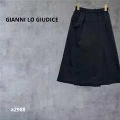 【ジャンニロジュディチェ】ガウチョパンツ カジュアル　オフィカジ　黒　34