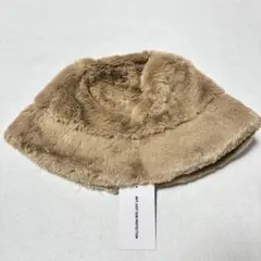 新品❣️ ファー帽子 ボア ベージュ 大きめ あったかい 防寒
