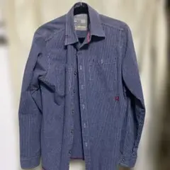 ストライプデザイン長袖デニムシャツ M アナログ
