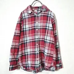 UNIQLO ユニクロ　フランネルチェックシャツ　赤　M
