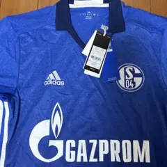 adidas シャツ ブルー　サッカー　アディダス　ユニフォーム　シャルケ　青