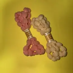 【激レア・レトロ】ポンポン カラーヘアゴム 2種