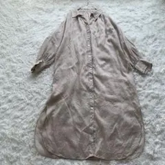 美品　ナイテッドアローズ　グリーンレーベルリラクシング　リネンシャツワンピース