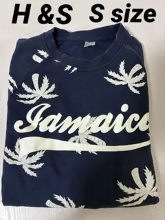 H&M Jamaica パームツリー柄 スウェット ネイビー