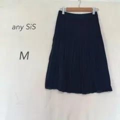 エニィスィス/プリーツスカート/ミニ丈/M/ブラック/シンプル/上品のサムネイル