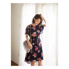 お値下げ交渉◎秋♡MERCURYDUO☆ワンピース（ネイビー）