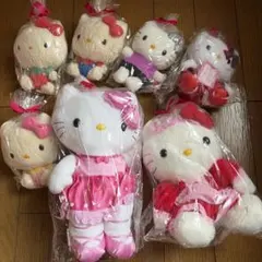 新品 タグあり ハローキティ モンチッチ タイニーチャム ぬいぐるみ