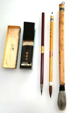 서예용구 먹1 & 히가시야마도 키요에이 오키나 마츠타케 매화