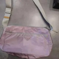 本物PRADAプラダピンクナイロンショルダーバッグ