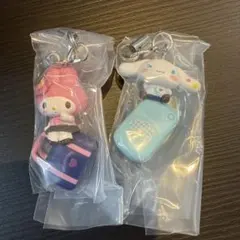 マイメロディ＆シナモロール キーホルダーセット　平成ギャルチャーム　ガチャ