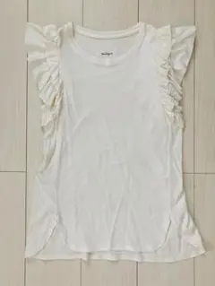 The Virginia ザヴァージニア フリルノースリーブTシャツ 白 M