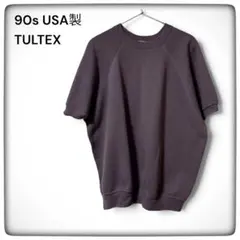 90s USA製 TULTEX タルテックス 半袖スウェット 無地ラグラン XLのサムネイル