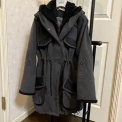 ボア ダブルフード コート異素材 MAITRESSE ヤマダヤ