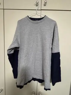 UNIQLO XL グレー/ネイビー トレーナー