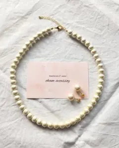 コットンパールネックレスセット