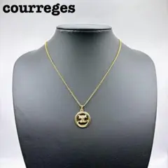 【美品】Courreges　クレージュ　ネックレス　ロゴ　ゴールド　GP