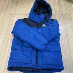 CAMP7 フード付き中綿コート 青黒