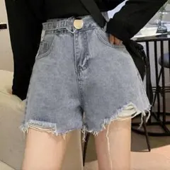 ダメージデニムショートパンツ