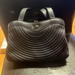 レザー ハンドバッグ がま口