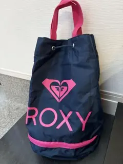 美品ロキシーROXYプール水泳バッグ紺×ピンクサンダル入れ付きおまけ有のサムネイル