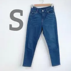 シューラルー　ストレッチ　デニムパンツ　Gパン　ネイビー　ブルー　Sのサムネイル
