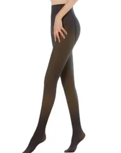 ⭐️Allanve 透け感タイツ ストッキング 裏起毛タイツ 伸縮 美脚 コーヒー