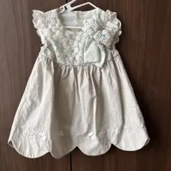 花柄刺繍 ベビードレス 80cm
