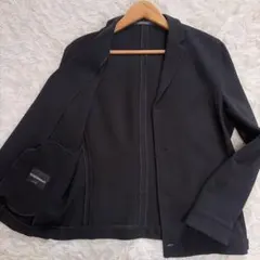 【ヴァージンウール】エンポリオアルマーニ テーラードジャケット ストレッチ 黒