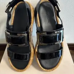 PIERRE HARDY レザー グルカサンダル 厚底 ブラック 38 - メルカリ