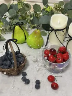 ウェルカムスペース 結婚式　フェイクフルーツ キャンドル付き まとめ売り