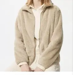 UNIQLO ファーリーフリースフルジップジャケット L 30 NATURAL
