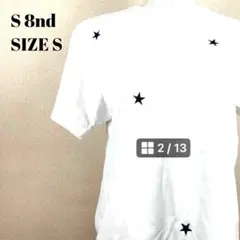 S &nd　セカンド　星刺繍入り　シャツ　トレンドカジュアル　かば