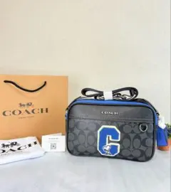 COACH Cロゴ刺繍 ショルダーバッグ