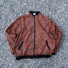 80S WESTERN FRONTIER USA製　両面柄ブルゾン　L L】【80年代】【USA製】Western frontier ウエスタンフロンティア