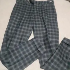 BARNEYS NEWYORK 羊毛チェックパンツ made in Italy