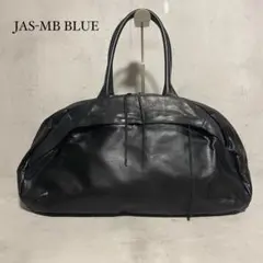 【美品/防水本革】JAS-MB BLUE 止水ジップ レザーボストンバッグ 黒 美品/防水本革】JAS-MB BLUE 止水ジップ レザーボストンバッグ 黒