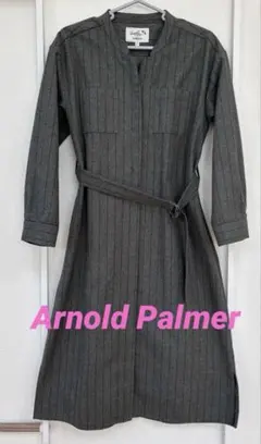 【美品】 Arnold Palmer ロング コート グレー レディース M