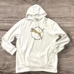 PUMA プーマ　Ｌサイズ　男女兼用　オフホワイト　薄手　パーカー