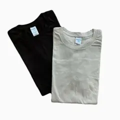 【未使用】GILDAN Tシャツ 2枚セット ブラウン　ベージュのサムネイル