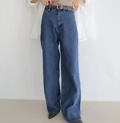 evernavy カーブデニムパンツ