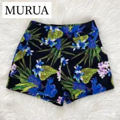MURUA ムルーア 花柄 ボタニカル柄 ショートパンツ S ブラックのサムネイル