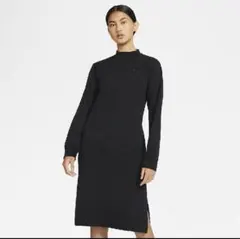 Nike ブラック 長袖 ひざ丈ワンピース