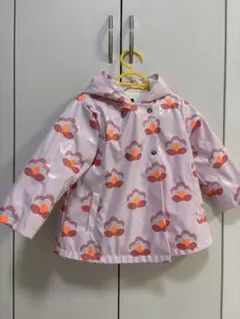 ジャカディ　レインコート 薄ピンク色 フード付き　36M 96cm