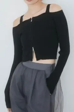 ショルダーストラップダブルZIPニット　MURUA