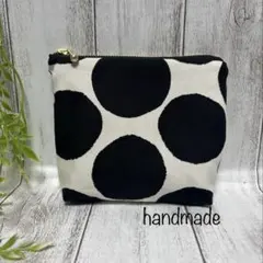 【ハンドメイド】北欧調 水玉☆ポーチ 小物入れ 化粧ポーチ サニタリーポーチ