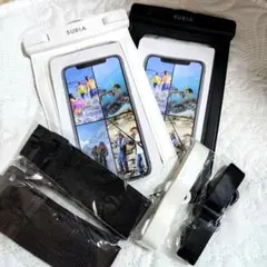 スマホ防水ケース 防水スマホケース 首かけ タッチ可能 ストラップ付き 水中撮影