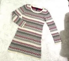 ギャップキッズ140♡ニットセーターワンピース　ノルディック柄♡