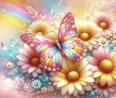 再入荷　ALL 樹脂オーロラビーズ　ダイヤモンドアートキット　ゴールド　蝶々　花